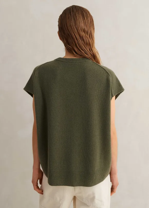 Lofty Cashmere Relaxed Curved Hem Vest