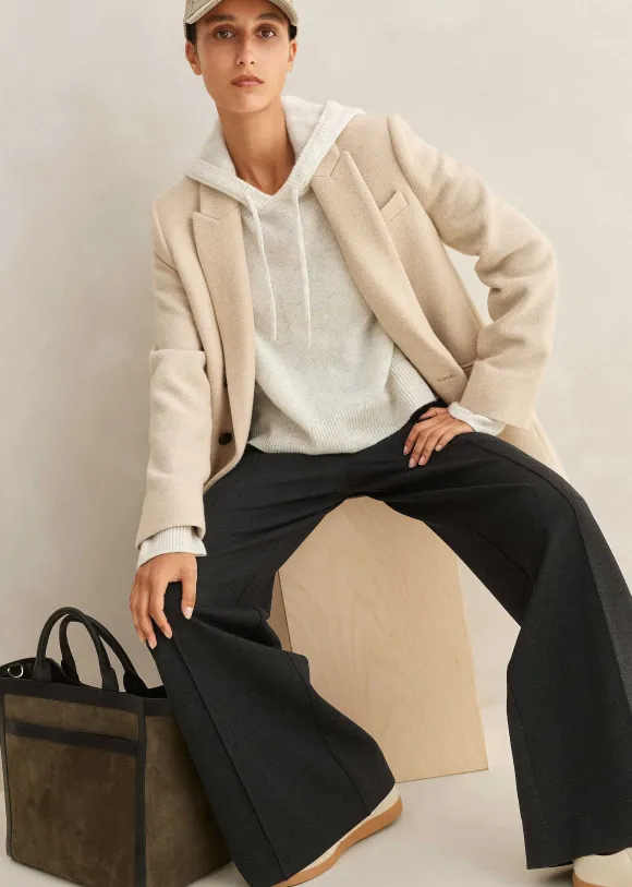 Luxe Cashmere Curved Hem Hoody