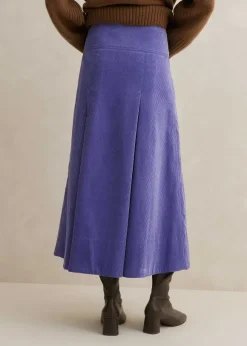 Luxe Cord A-Line Midi Skirt