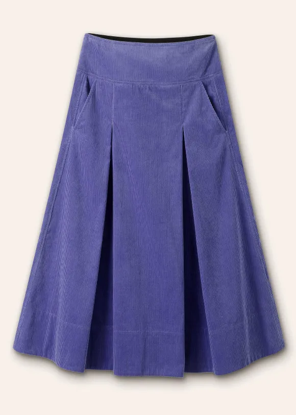 Luxe Cord A-Line Midi Skirt