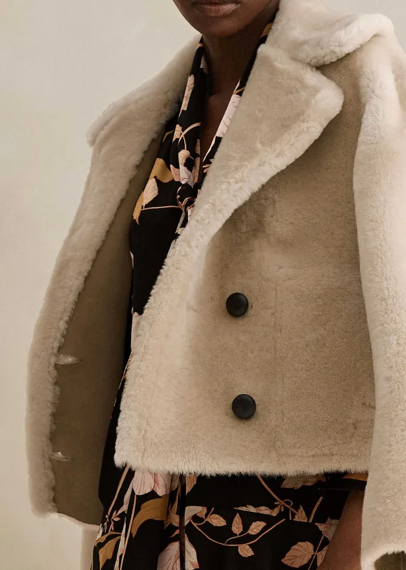 Luxe Short Shearling Coat