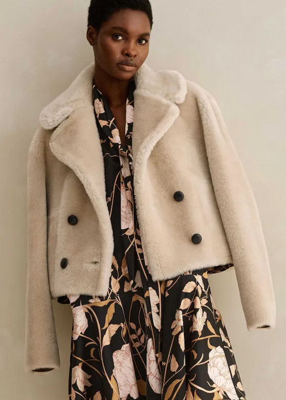 Luxe Short Shearling Coat