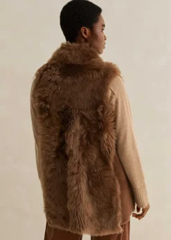 Luxe Toscana Shearling Long Gilet