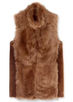 Luxe Toscana Shearling Long Gilet