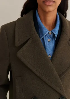 Melange Wool Longline Coat