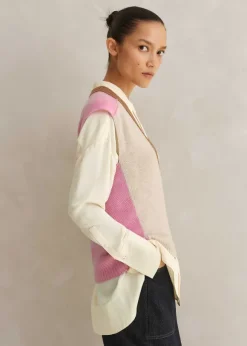 Merino Cashmere Colour Block Vest