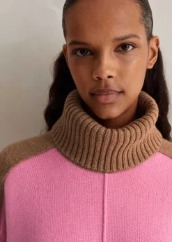 Merino Cashmere Colour Block Jumper + Snood