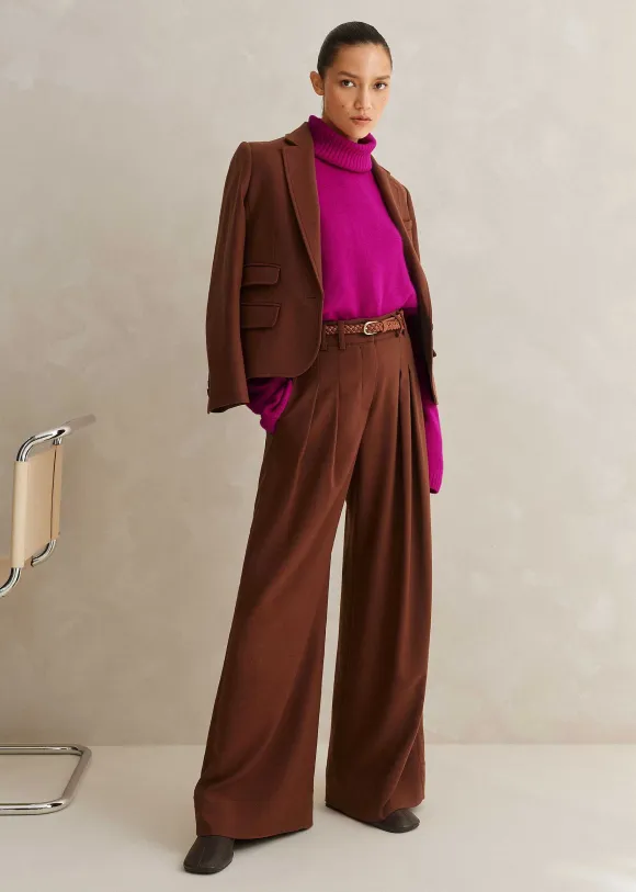 Merino Cashmere Relaxed Crop Jumper + Snood