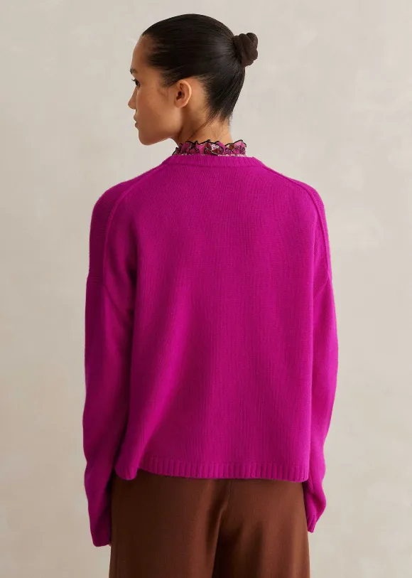 Merino Cashmere Relaxed Crop Jumper + Snood