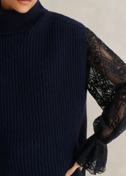 Merino Cashmere Relaxed Roll Neck Vest