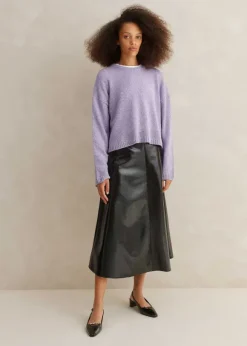 Merino Cashmere Silk Relaxed Jumper + Snood