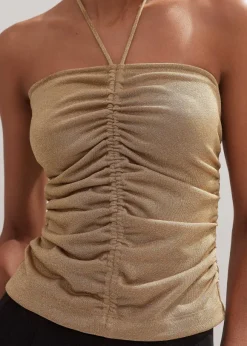 Metallic Bandeau Top