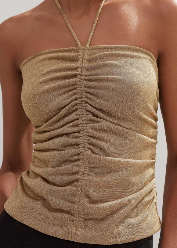Metallic Bandeau Top