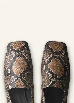 Modern Snake-Embossed Loafer