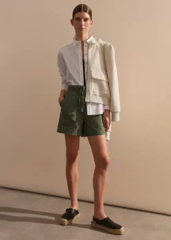 Oversized Patch Short + Tie