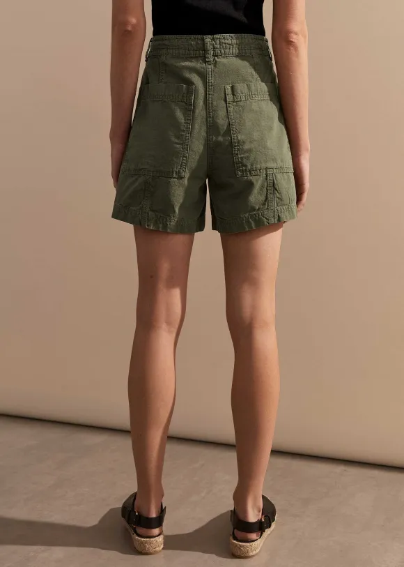 Oversized Patch Short + Tie