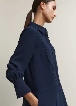 Panelling Detail Maxi Shirt Dress