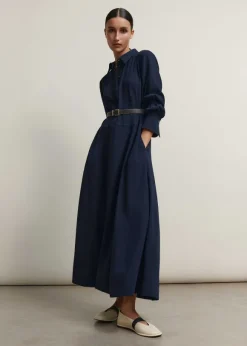 Panelling Detail Maxi Shirt Dress