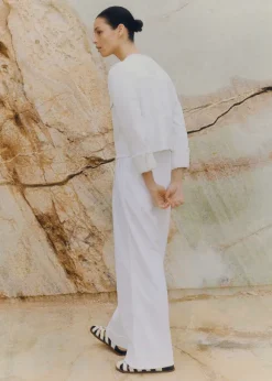 Pleated Straight-Leg Trainer-Grazer Trouser