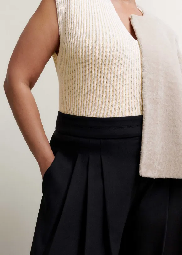 Pleated Ultra Wide-Leg Trouser