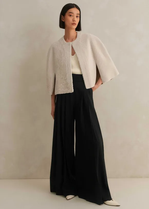 Pleated Ultra Wide-Leg Trouser