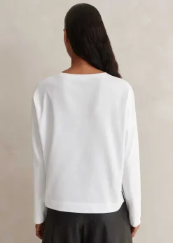 Pocket Detail Boxy Long Sleeve Top