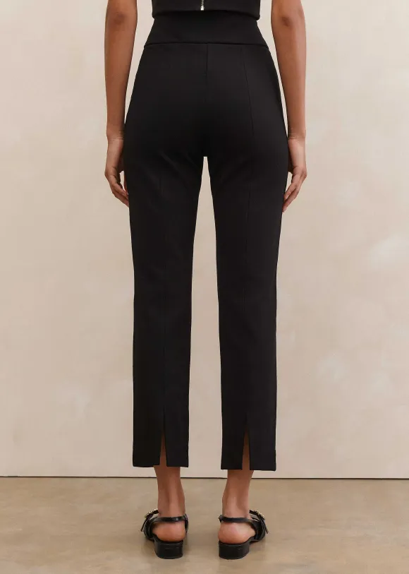 Ponte Split Hem Crop Trouser