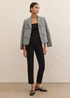 Ponte Split Hem Crop Trouser