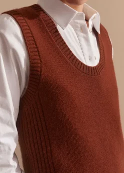 Pure Cashmere Scoop Neck Vest