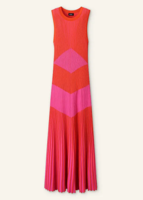 Racer Crew Neck Rib Maxi Dress