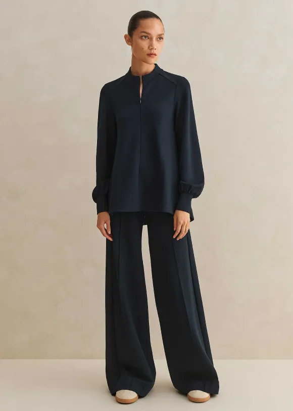 Regular-Length Travel Tailoring Wide-Leg Palazzo Co-Ord