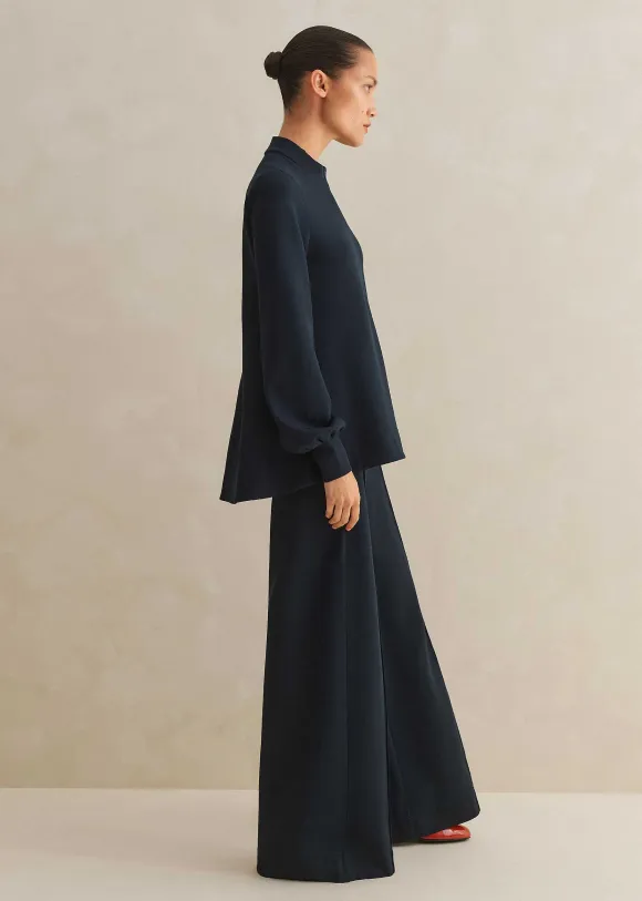 Regular-Length Travel Tailoring Wide-Leg Palazzo Co-Ord