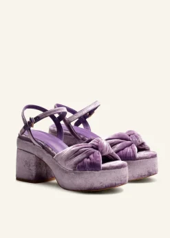 Ruched Velvet Knot Platform