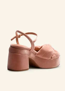 Ruched Velvet Knot Platform
