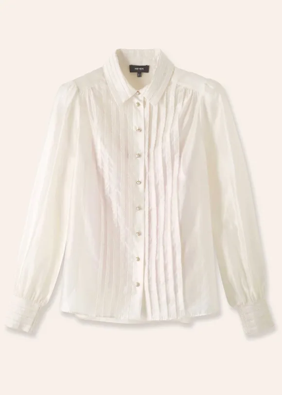 Scallop Pleat Detail Blouse + Cami