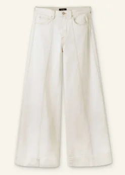 Seam Front Wide-Leg Flare Jean