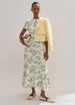 Shadow Berry Print Maxi Dress