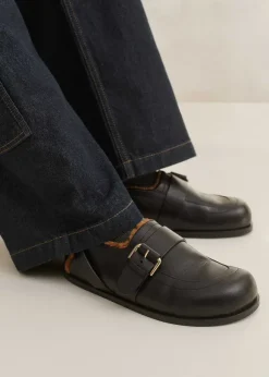 Shearling Buckle Clog