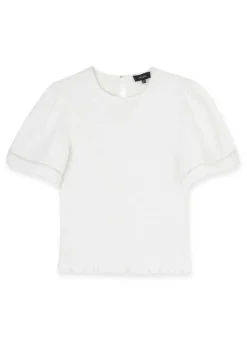 Shirred Cheesecloth T-Shirt