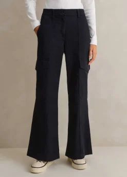 Short Length Cotton Flared Cargo Trouser