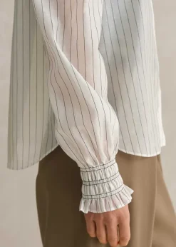 Silk Cotton Stripe Shirt