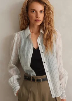 Silk Cotton Stripe Shirt