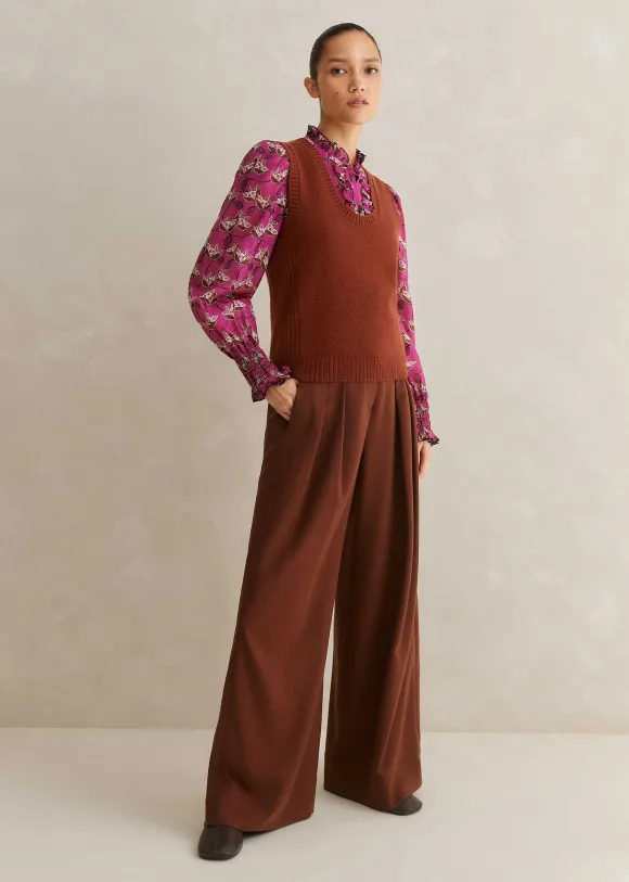 Silk Cotton Waterlily Print Blouse