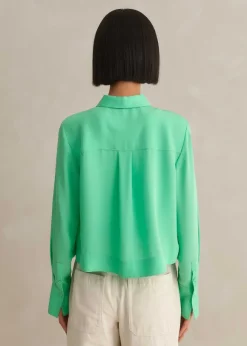 Silk Cropped Shirt