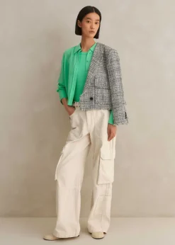 Silk Cropped Shirt