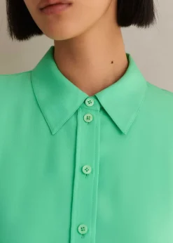 Silk Cropped Shirt