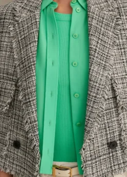 Silk Cropped Shirt