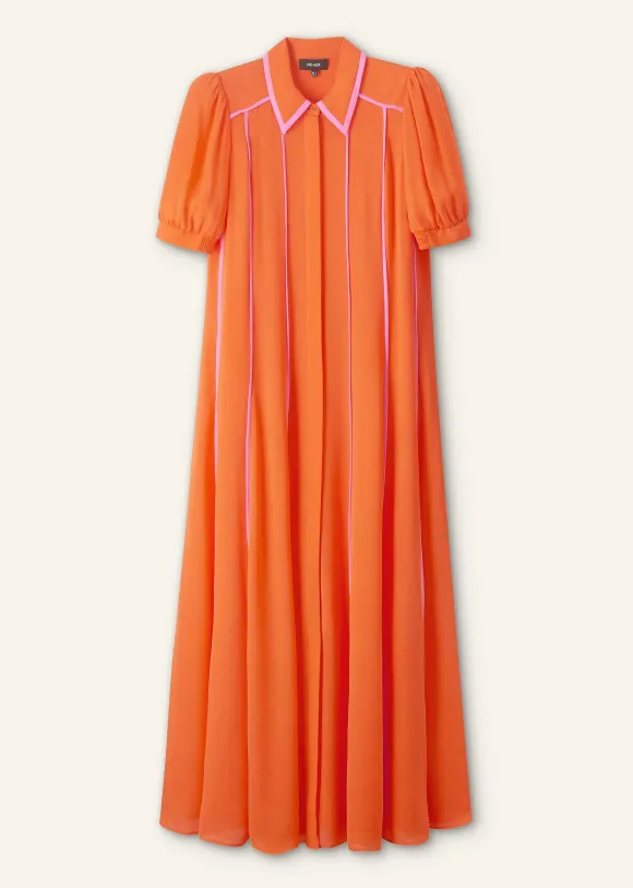 Silk Short Sleeve Maxi Dress + Belt