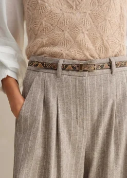 Skinny Snake-Embossed Leather Belt