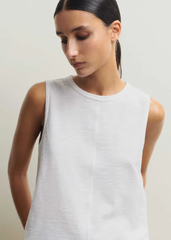 Slub Crew Neck Swing Vest